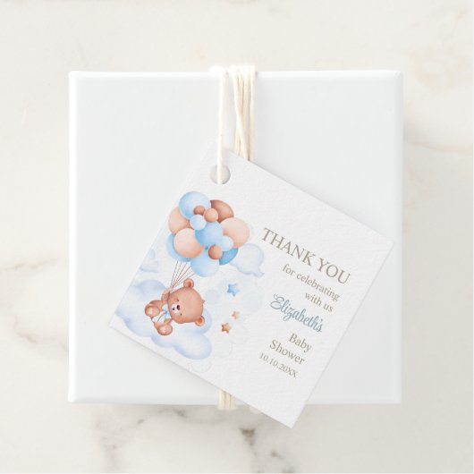 Teddy Bear in Sky Vielen Dank für Ihre Unterstützu Geschenkanhänger (Beispiel)