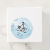 Teddy Bear in Zelt Baby Dusche Geschenkanhänger (Beispiel)