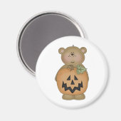 Teddy Bear Jack O'lantern Magnet (Vorderseite/Rückseite)