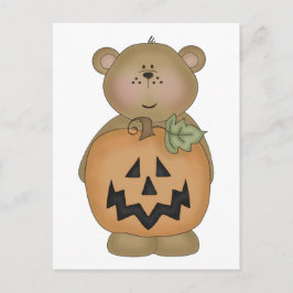 Teddy Bear Jack O'Lantern Postkarte