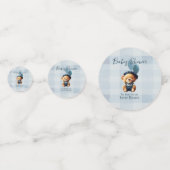 Teddy Bear Jean Baby Shower Blue Confetti Konfetti (Vorderseiten)