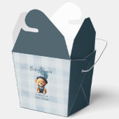 Teddy Bear Jean Baby Shower Blue Geschenkschachtel (Offen)