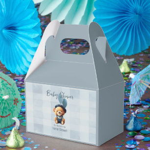 Teddy Bear Jean Baby Shower Blue Geschenkschachtel