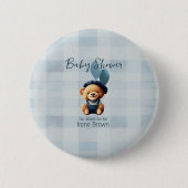 Teddy Bear Jean Baby Showknopf Button (Vorderseite)