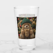 Teddy Bear Kaffee Weihnachten Glas (Rückseite)