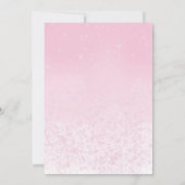 Teddy Bear kann frühzeitig abwarten Pink Girl Baby Einladung (Rückseite)