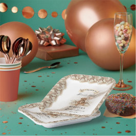 Teddy Bear kann frühzeitig Greige Boy Baby Dusche  Pappteller