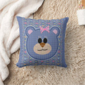 Teddy Bear, Karo und Florals Kissen (Decke)