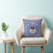 Teddy Bear, Karo und Florals Kissen (Stuhl )