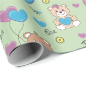 Teddy Bear Kids Geschenkpapier (Rolleneckpunkt)