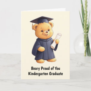 Teddy Bear Kindergarten Abschluss Karte
