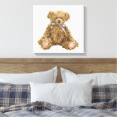 Teddy Bear Kinderzimmer Canvas Print Leinwanddruck (Insitu (Schlafzimmer))