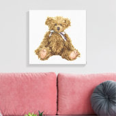 Teddy Bear Kinderzimmer Canvas Print Leinwanddruck (Insitu (Wohnzimmer))