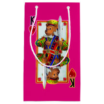 Teddy Bear King of Hearts Gift Bag