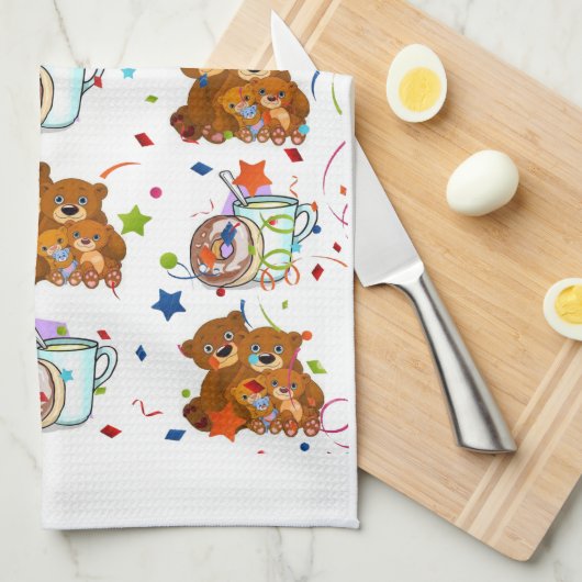 Teddy Bear Kitchen Handtuch (Viertel Falte)