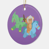 Teddy Bear Knight Keramikornament (Links)