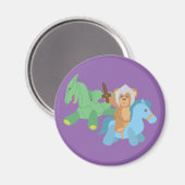 Teddy Bear Knight Magnet (Vorderseite/Rückseite)