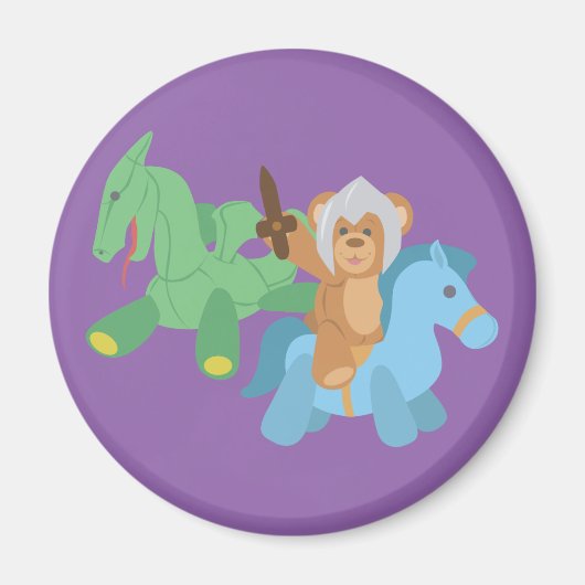 Teddy Bear Knight Magnet (Vorne)