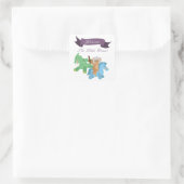 Teddy Bear Knight Quadratischer Aufkleber (Tasche)