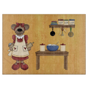 Teddy Bear Koch Cutting Board Schneidebrett