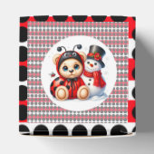Teddy Bear Ladybug mit Snowman Baby Dusche Geschenkschachtel (Oben)