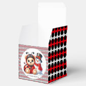 Teddy Bear Ladybug mit Snowman Baby Dusche Geschenkschachtel (Geöffnet)