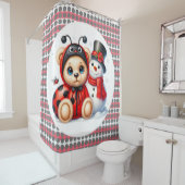 Teddy Bear Ladybug mit Snowman Baby Showgeschenk Duschvorhang (Beispiel)