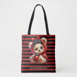 Teddy Bear Ladybug Stripes Girl Babydusche Tasche