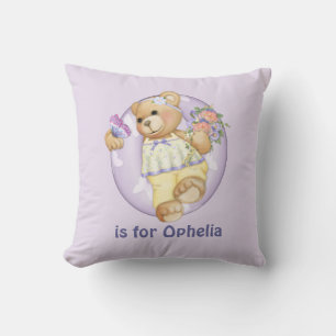 Teddy Bear Letter 0 Monogram Kissen