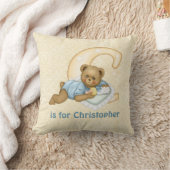 Teddy Bear Letter C Monogram - Anpassen Kissen (Decke)