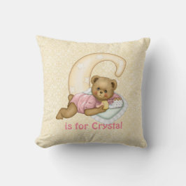 Teddy Bear Letter C Monogram - Anpassen Kissen