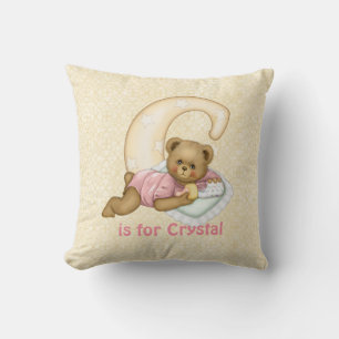 Teddy Bear Letter C Monogram - Anpassen Kissen