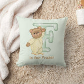 Teddy Bear Letter F Monogram Pillow Kissen (Decke)