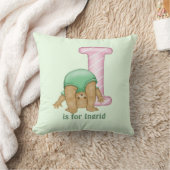 Teddy Bear Letter I Monogram Kissen (Decke)
