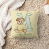 Teddy Bear Letter M Monogram Kissen (Decke)