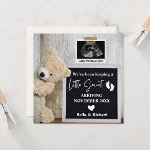 Teddy Bear Letterboard Schwangerschaft Ankündigung