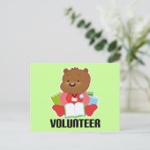 Teddy Bear Library Volunteer Gift Postkarte (Stehend Vorderseite)