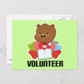 Teddy Bear Library Volunteer Gift Postkarte (Vorne/Hinten)