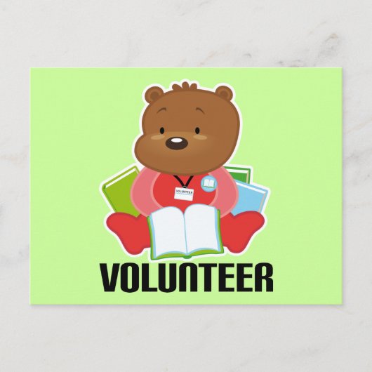 Teddy Bear Library Volunteer Gift Postkarte (Vorderseite)