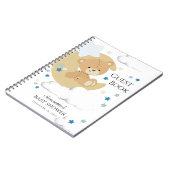 Teddy Bear Liebe Baby Boy Dusche | Gästebuch Notizblock (Linke Seite)