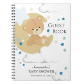 Teddy Bear Liebe Baby Boy Dusche | Gästebuch Notizblock (Vorderseite)