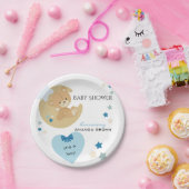 Teddy Bear Liebe Baby Boy Dusche | Pappteller (Party)