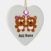 Teddy Bear Liebe Keramik Ornament (Rechts)
