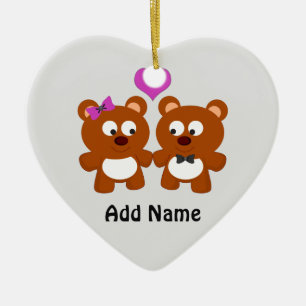 Teddy Bear Liebe Keramik Ornament