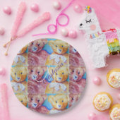 TEDDY BEAR LIEBE MONOGRAMM PARTY PAPPTELLER (Party)