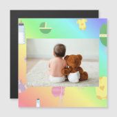 Teddy Bear Liebe Postcard Template Magnetkarte (Vorne/Hinten)