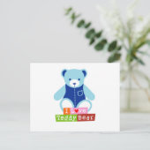Teddy Bear Liebe Postkarte (Stehend Vorderseite)