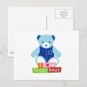 Teddy Bear Liebe Postkarte (Vorne/Hinten)