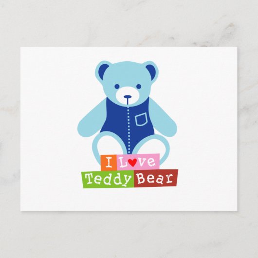 Teddy Bear Liebe Postkarte (Vorderseite)