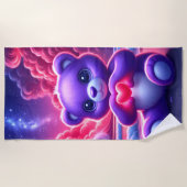 Teddy Bear Liebe Strandtuch (Vorderseite)